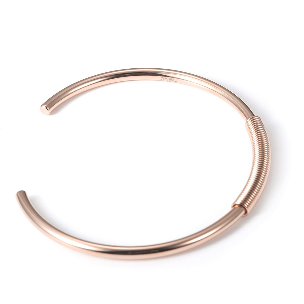 C-shaped smooth surface bracelet-NSB1678ST
