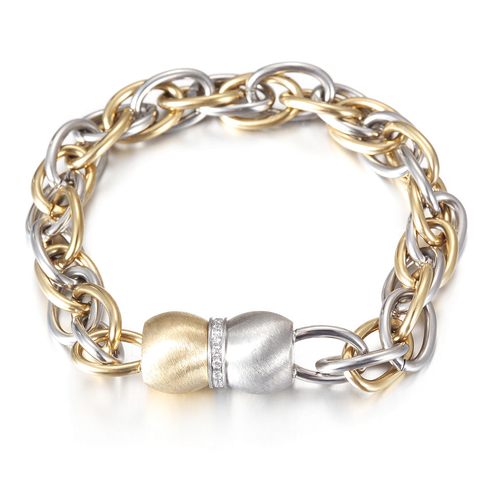 Stainless steel interlocking bracelet-NSB1680ST