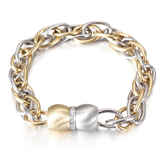 Stainless steel interlocking bracelet-NSB1680ST