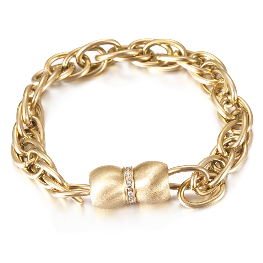 Stainless steel interlocking bracelet-NSB1680ST