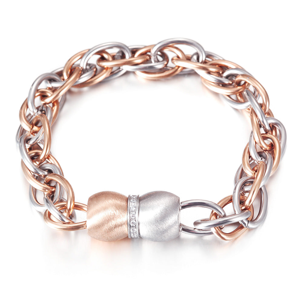 Stainless steel interlocking bracelet-NSB1680ST