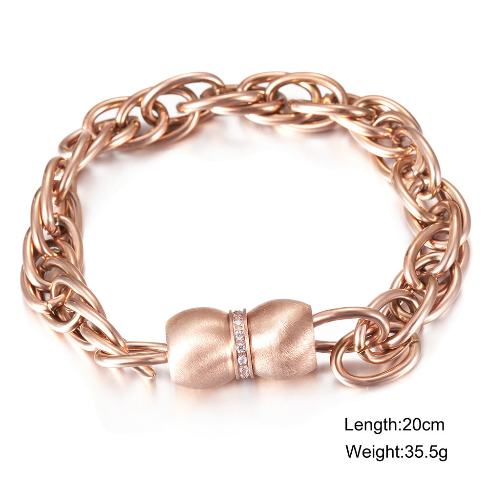 Stainless steel interlocking bracelet-NSB1680ST