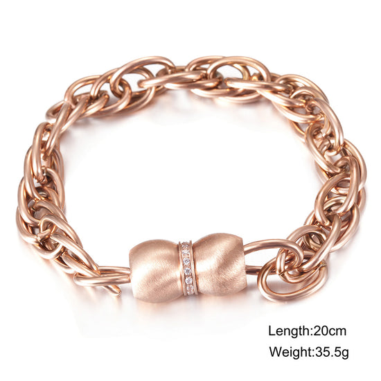 Stainless steel interlocking bracelet-NSB1680ST