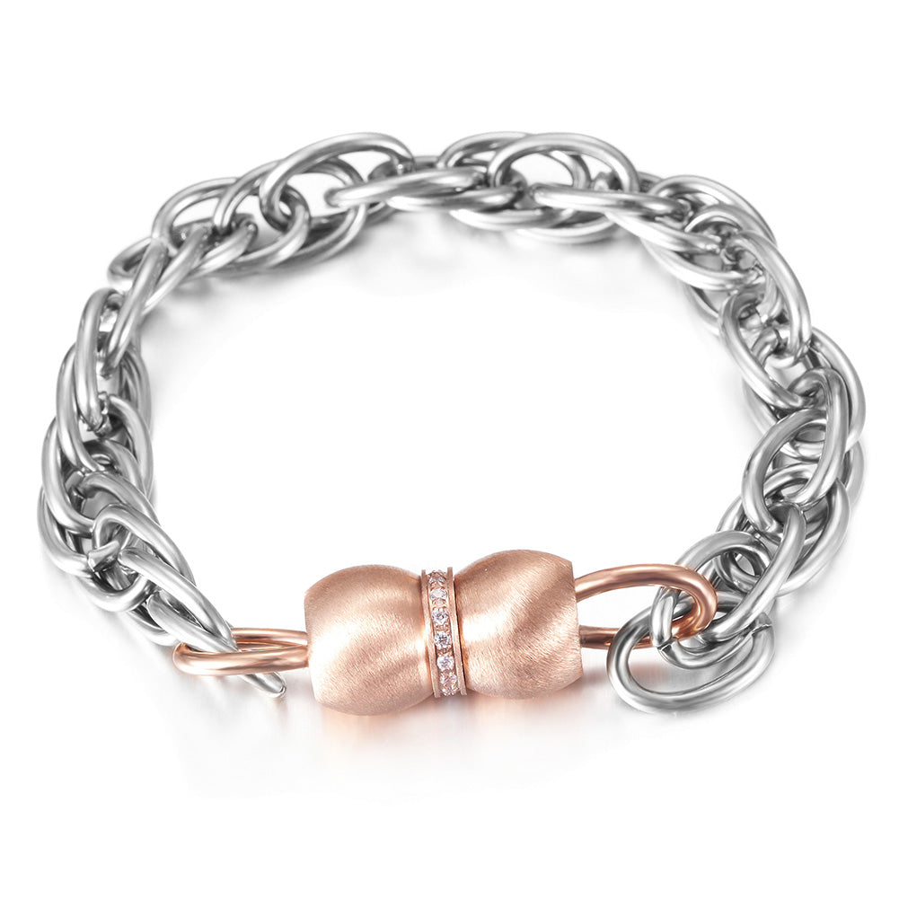 Stainless steel interlocking bracelet-NSB1680ST