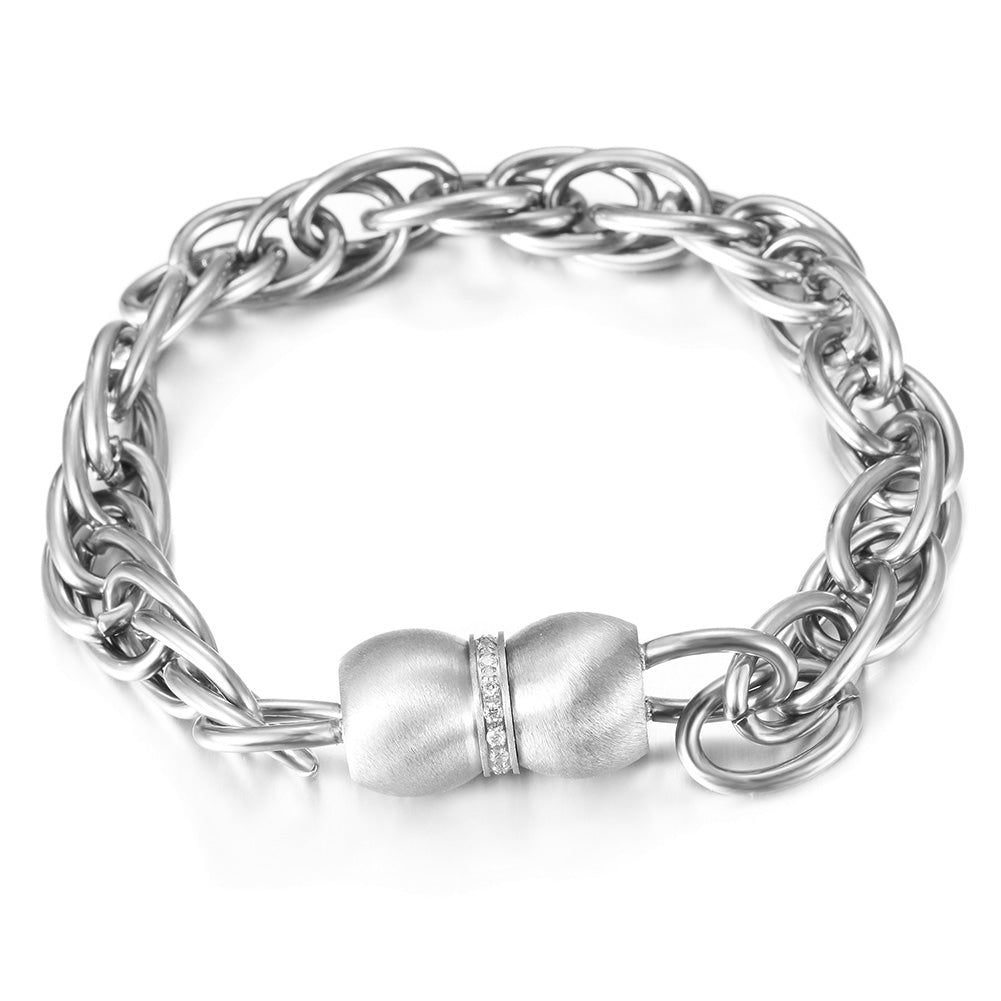 Stainless steel interlocking bracelet-NSB1680ST