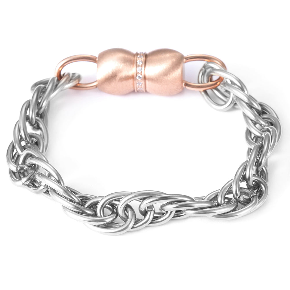 Stainless steel interlocking bracelet-NSB1680ST