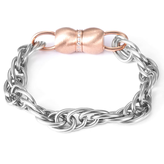 Stainless steel interlocking bracelet-NSB1680ST