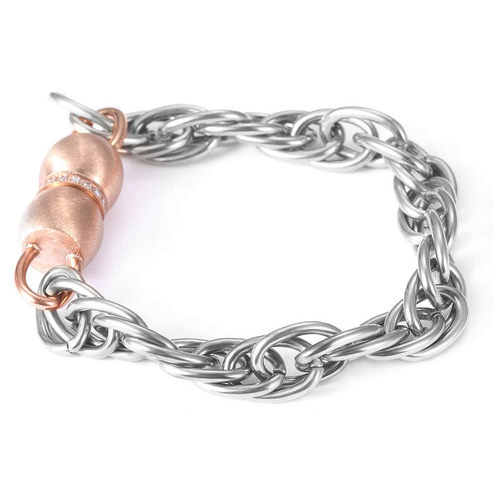 Stainless steel interlocking bracelet-NSB1680ST
