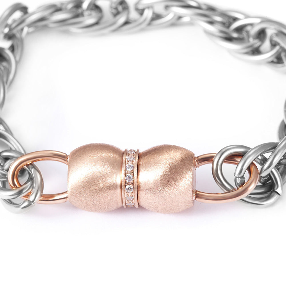 Stainless steel interlocking bracelet-NSB1680ST