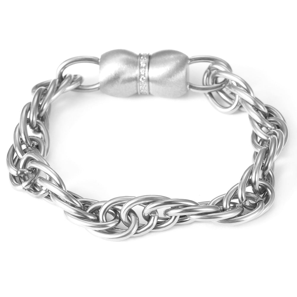 Stainless steel interlocking bracelet-NSB1680ST