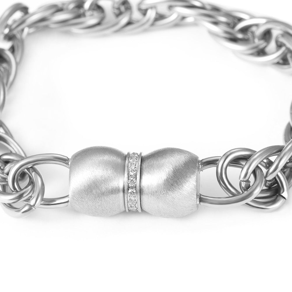 Stainless steel interlocking bracelet-NSB1680ST