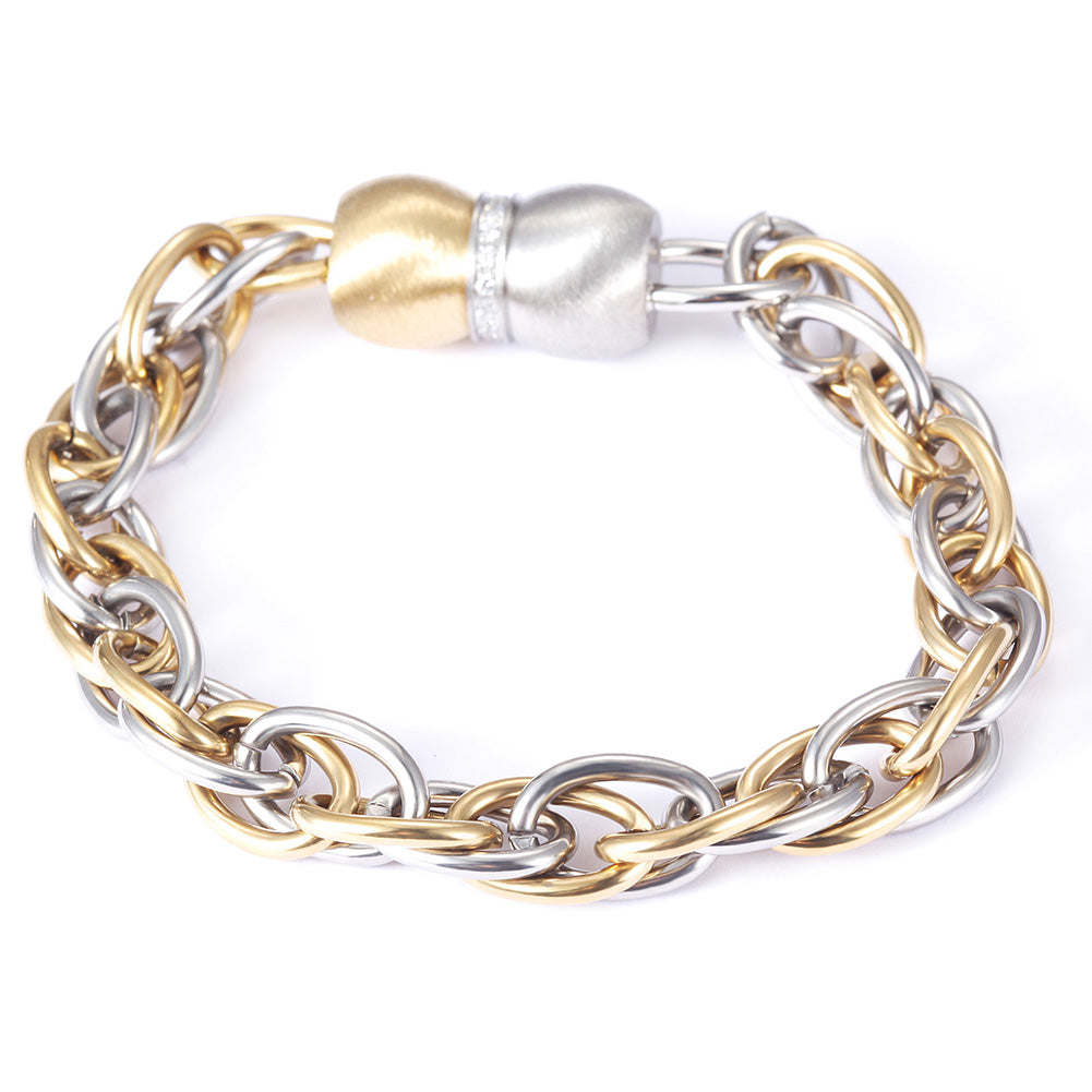 Stainless steel interlocking bracelet-NSB1680ST