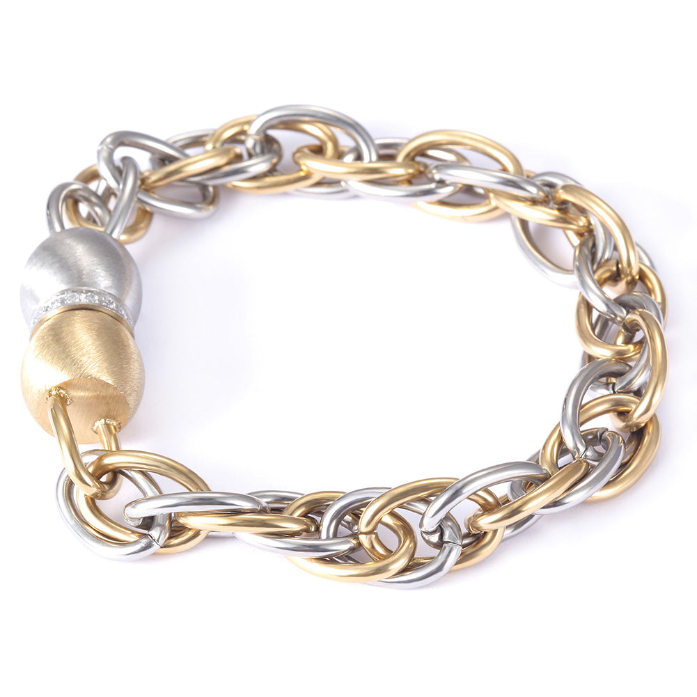 Stainless steel interlocking bracelet-NSB1680ST