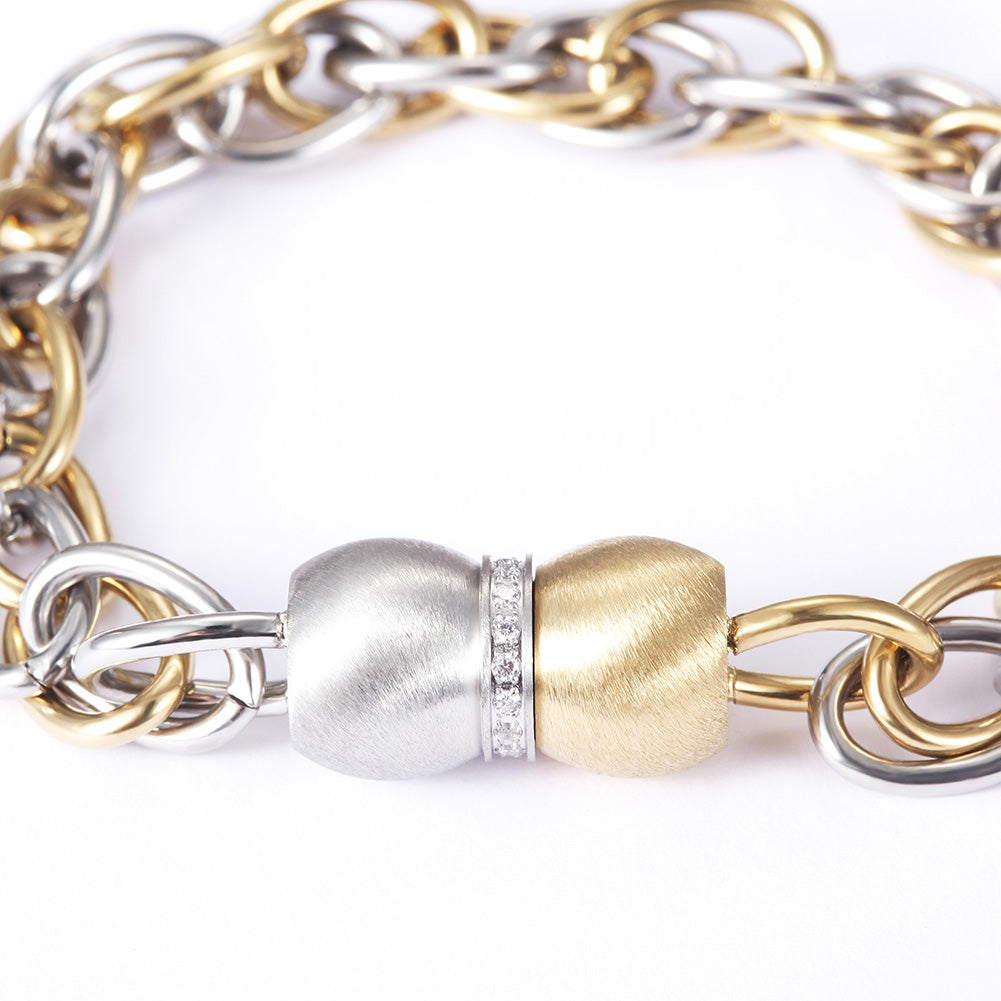Stainless steel interlocking bracelet-NSB1680ST