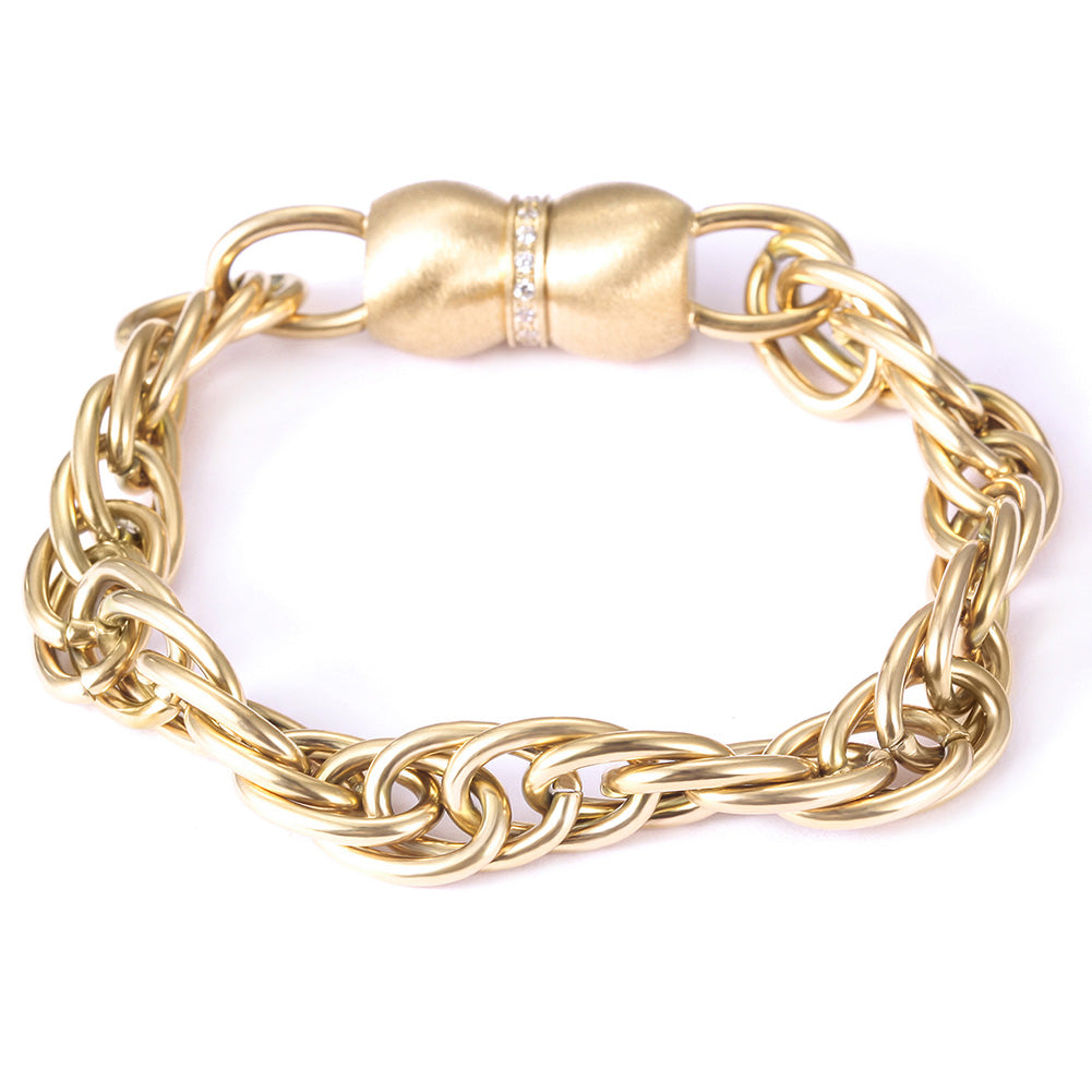 Stainless steel interlocking bracelet-NSB1680ST