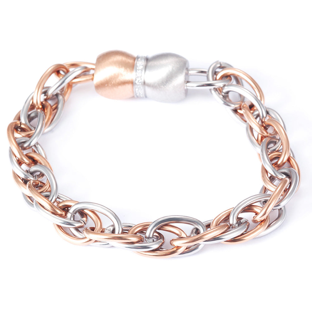 Stainless steel interlocking bracelet-NSB1680ST
