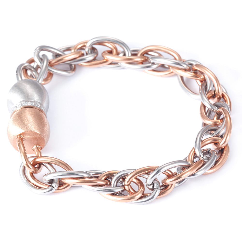 Stainless steel interlocking bracelet-NSB1680ST