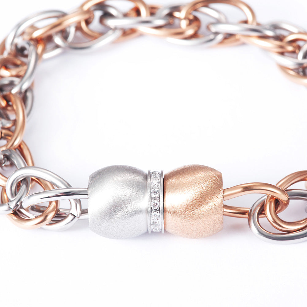 Stainless steel interlocking bracelet-NSB1680ST