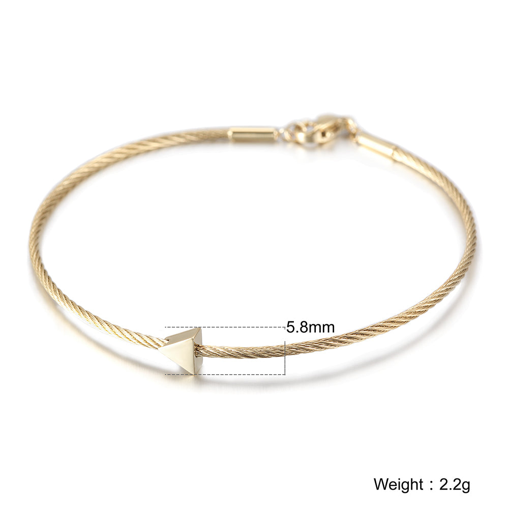 Thin cable bracelet-NSB1683ST