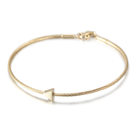 Thin cable bracelet-NSB1683ST