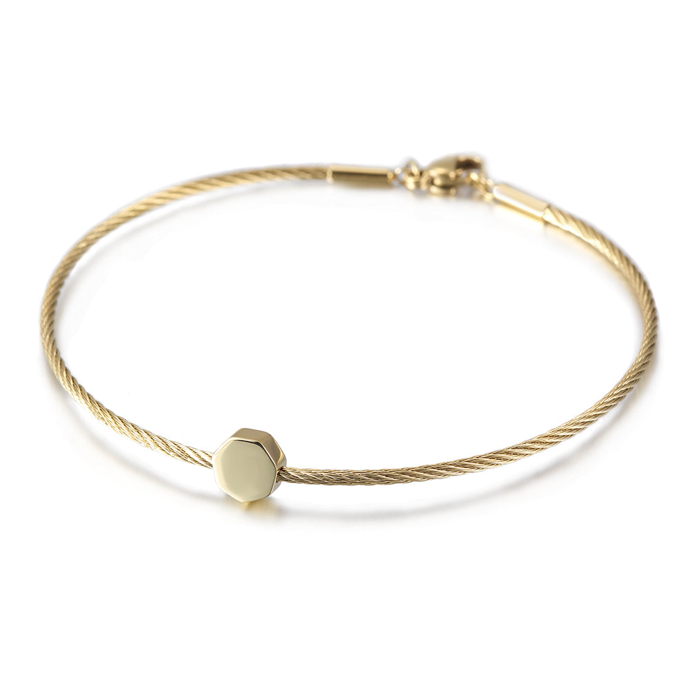 Thin cable bracelet-NSB1684ST