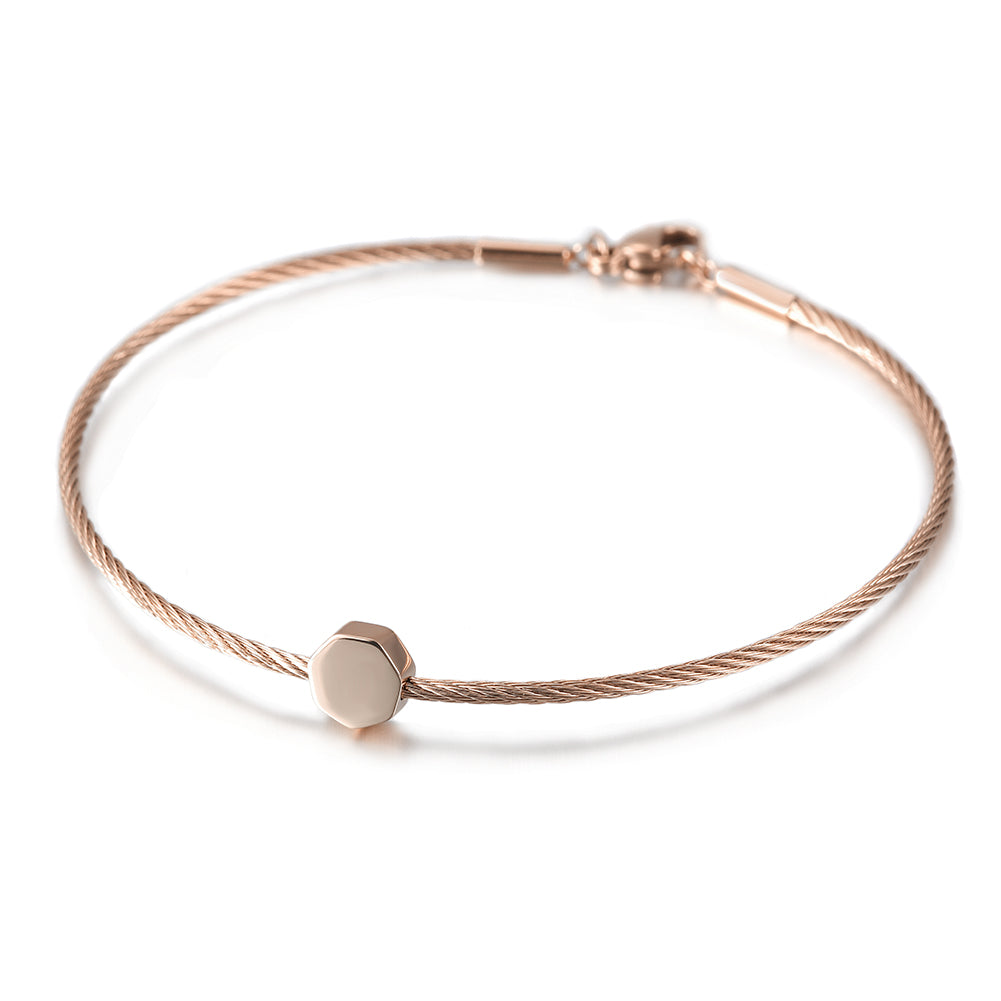 Thin cable bracelet-NSB1684ST