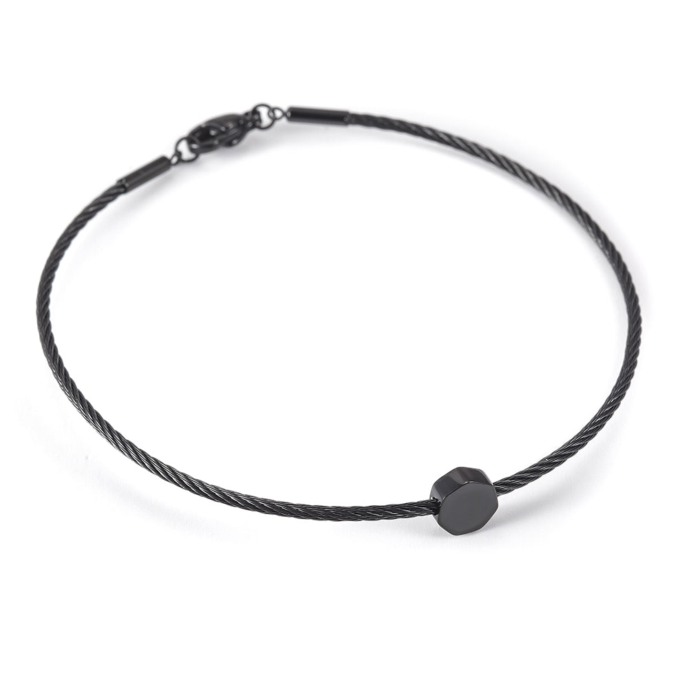 Thin cable bracelet-NSB1684ST