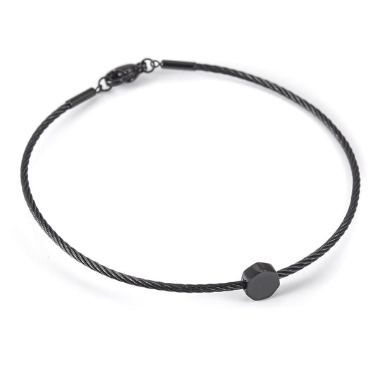 Thin cable bracelet-NSB1684ST