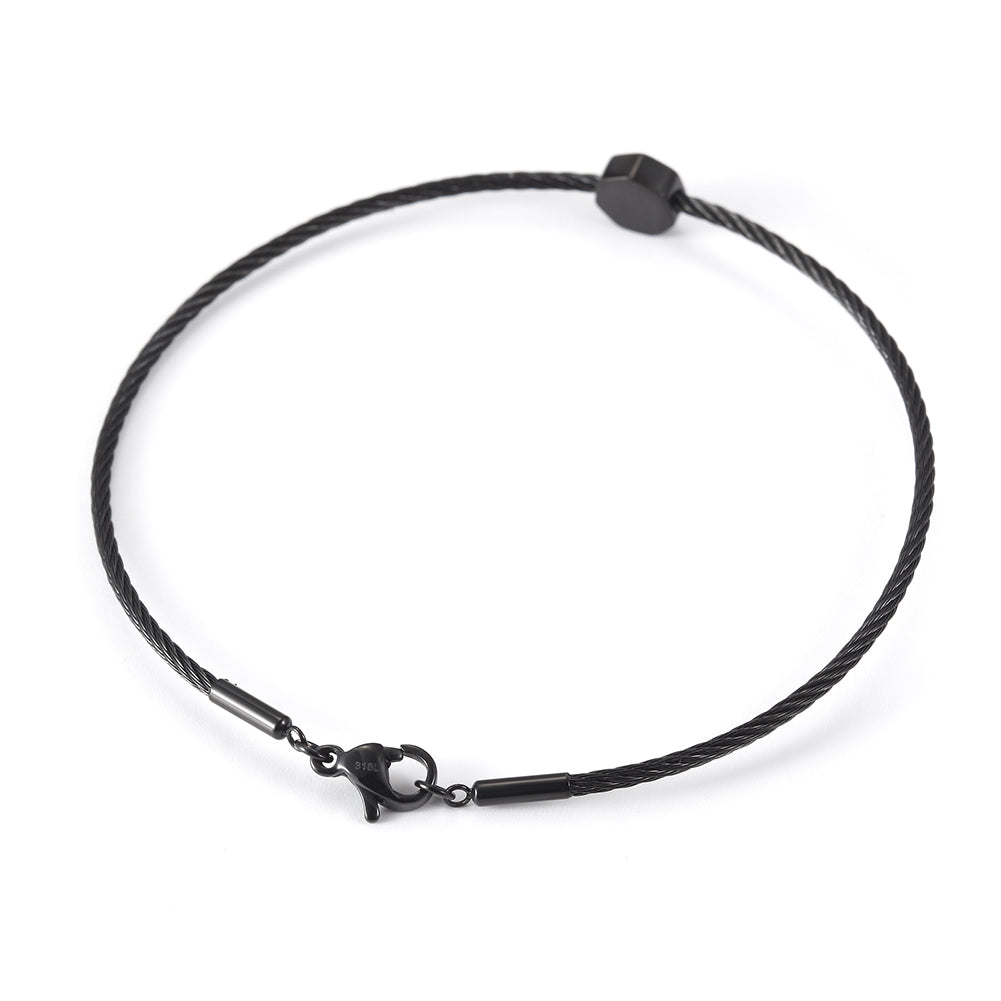 Thin cable bracelet-NSB1684ST