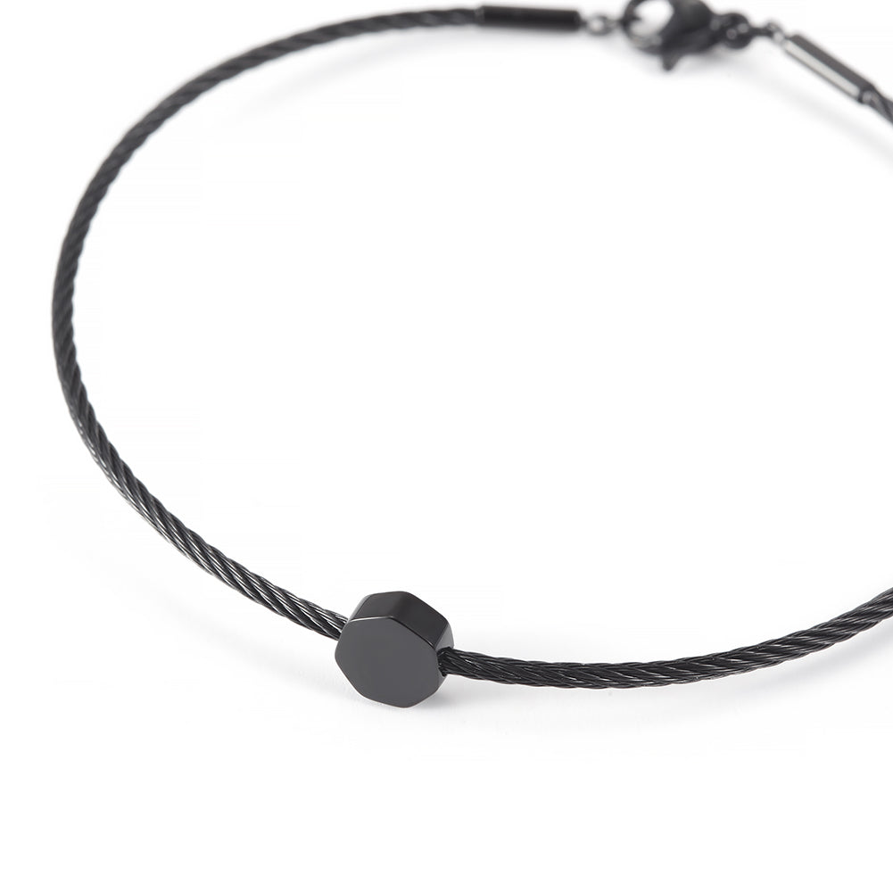 Thin cable bracelet-NSB1684ST