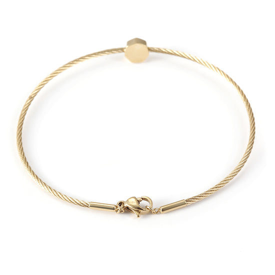 Thin cable bracelet-NSB1684ST