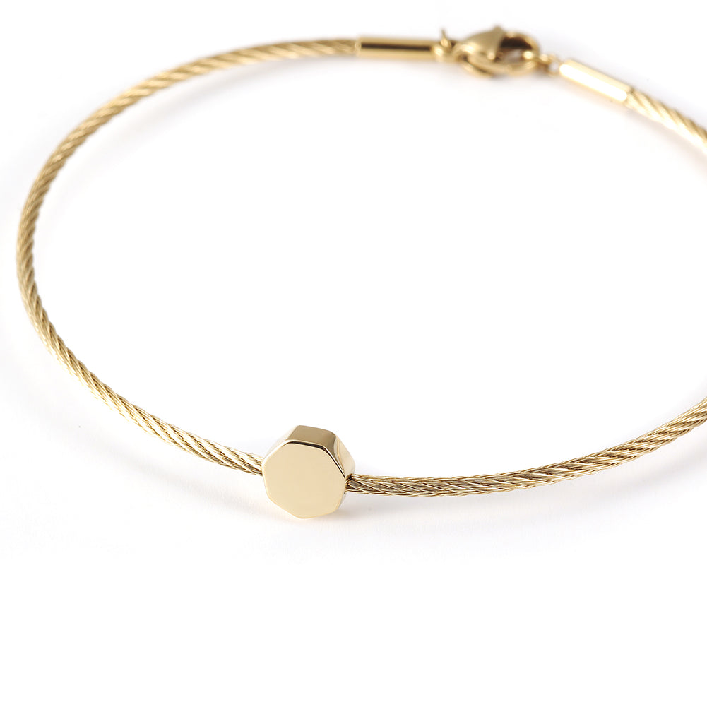 Thin cable bracelet-NSB1684ST