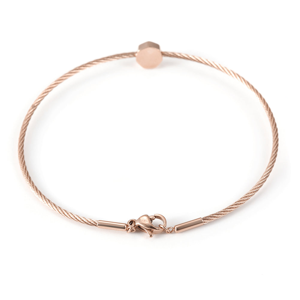 Thin cable bracelet-NSB1684ST