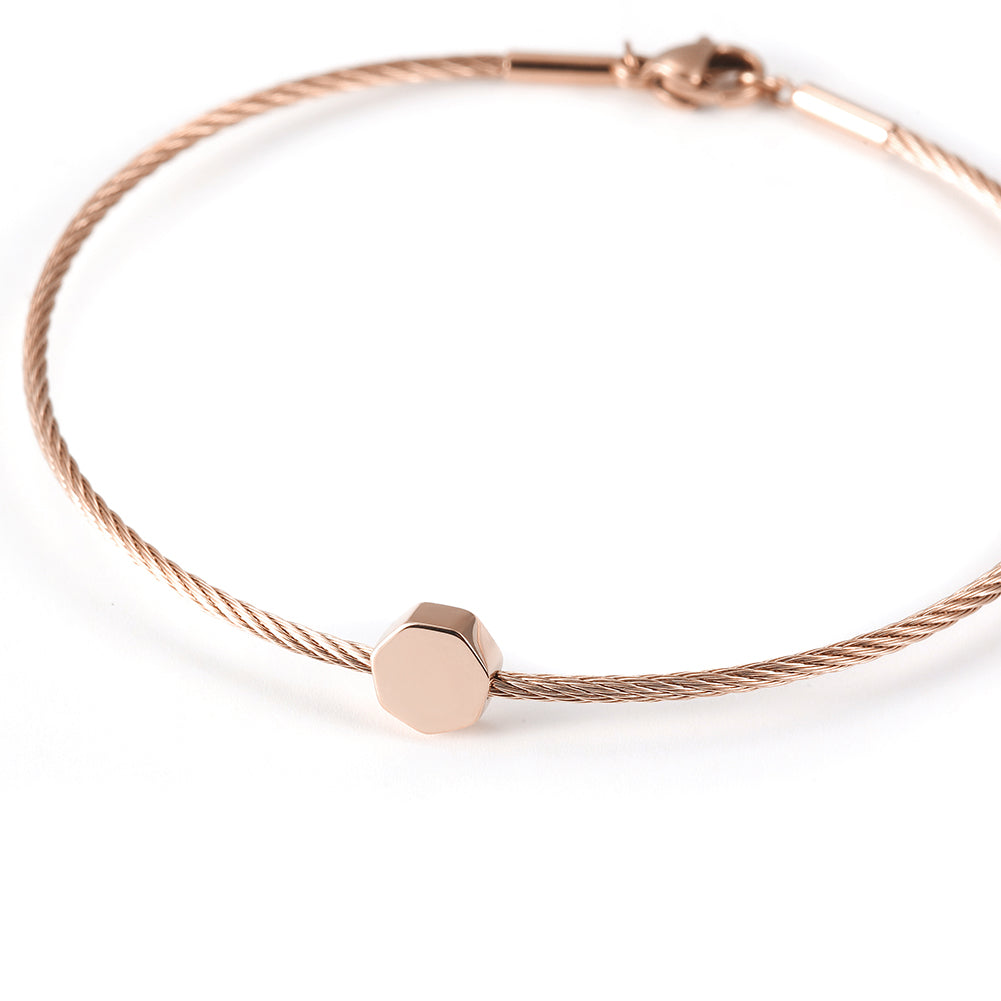 Thin cable bracelet-NSB1684ST
