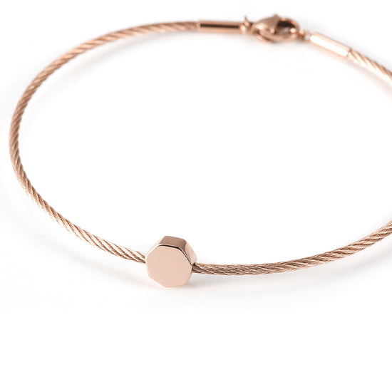 Thin cable bracelet-NSB1684ST