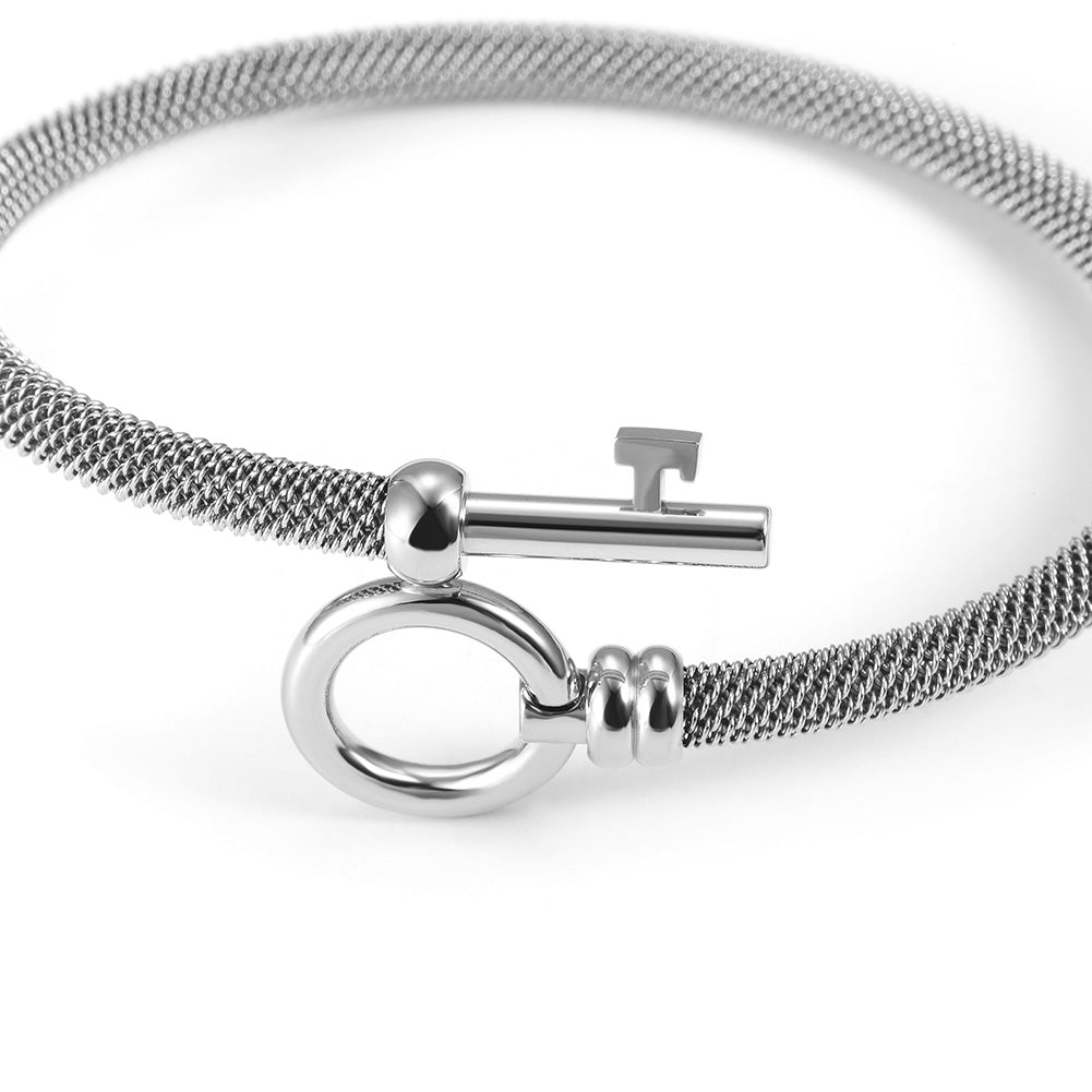 Exaggerated cable bracelet-NSB1688ST