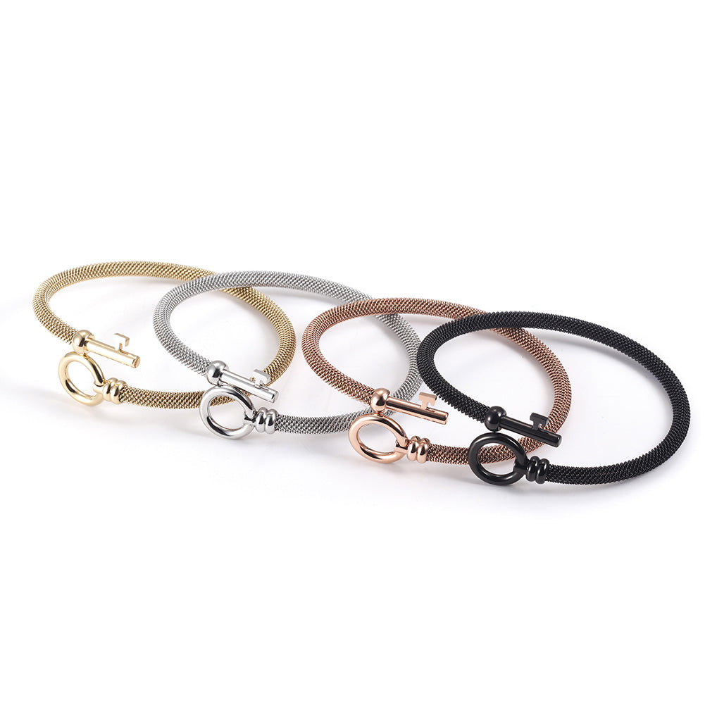 Exaggerated cable bracelet-NSB1688ST