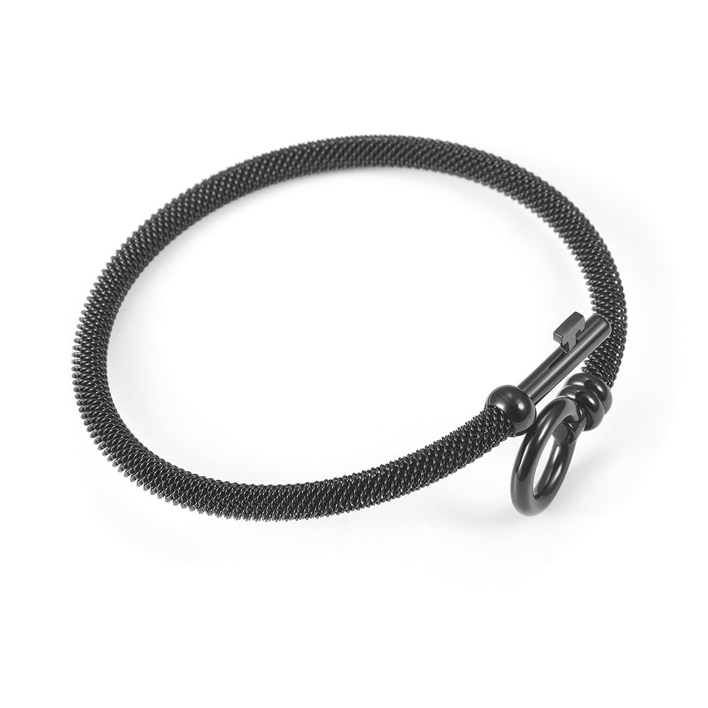 Exaggerated cable bracelet-NSB1688ST
