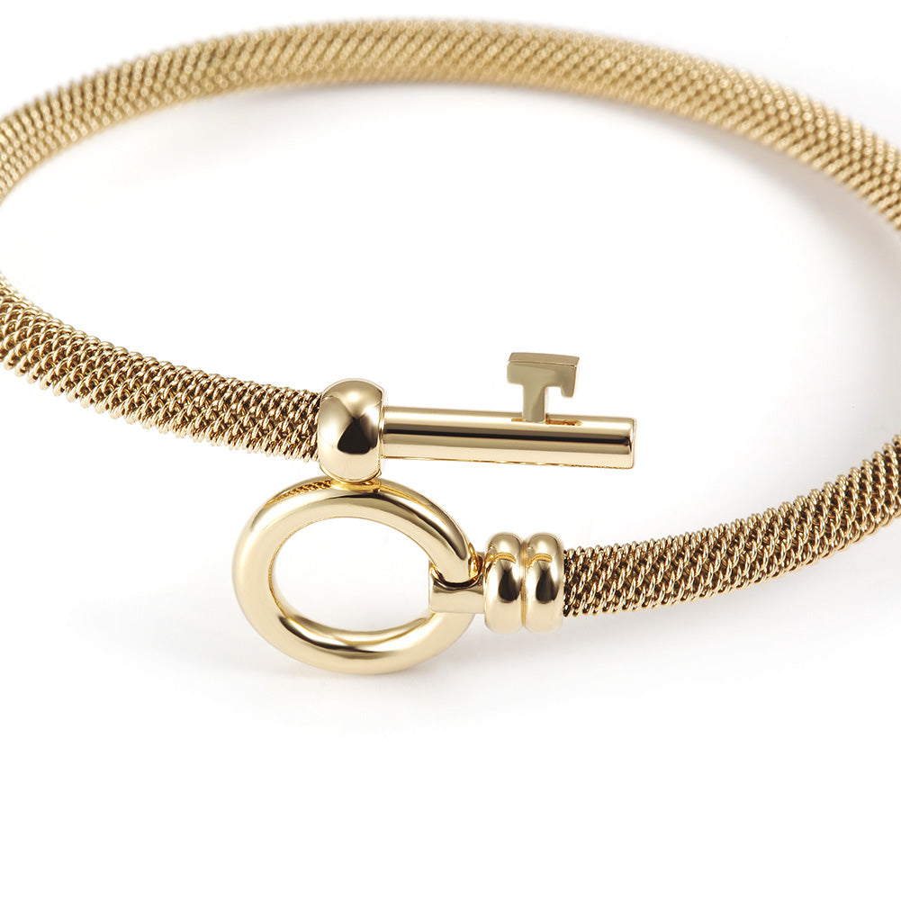 Exaggerated cable bracelet-NSB1688ST