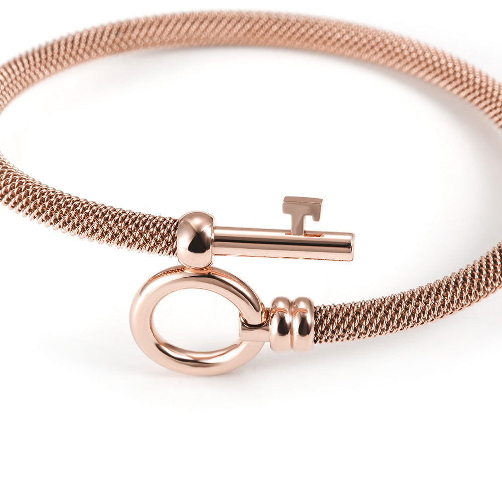 Exaggerated cable bracelet-NSB1688ST