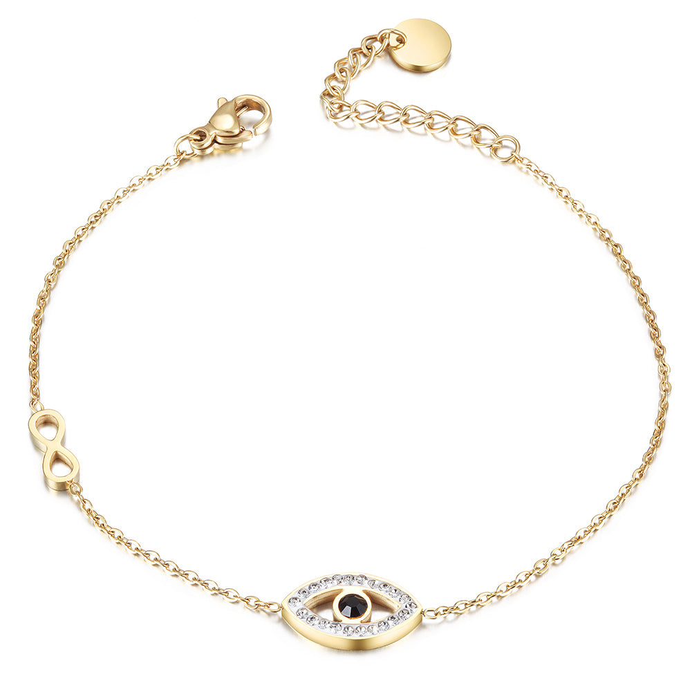Chain Devil's Eye Bracelet-NSB1693STGC