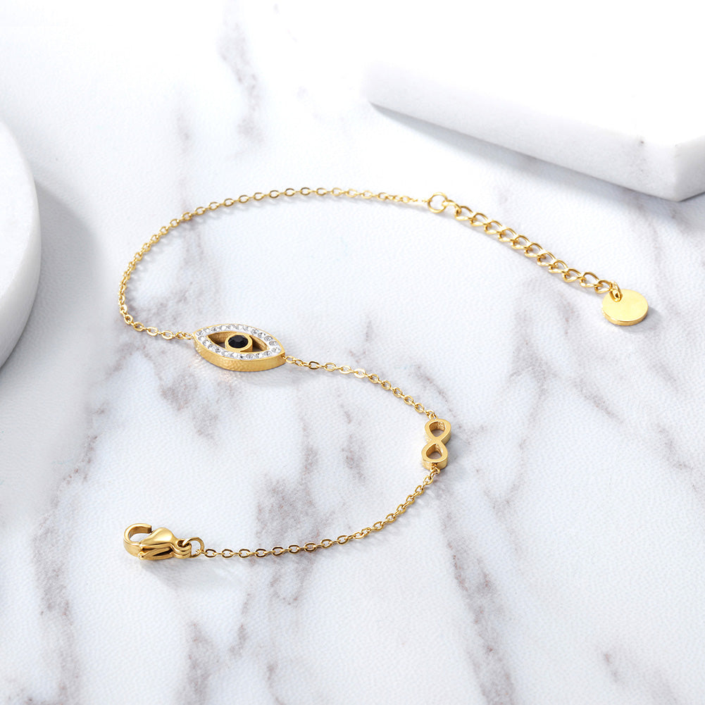 Chain Devil's Eye Bracelet-NSB1693STGC