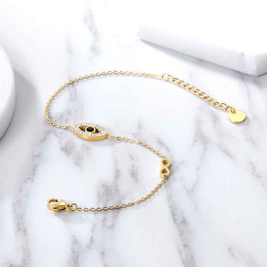 Chain Devil's Eye Bracelet-NSB1693STGC