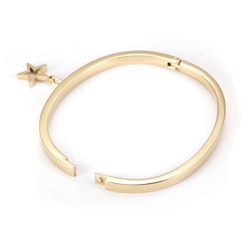 Five pointed star smooth bracelet-NSB1694ST