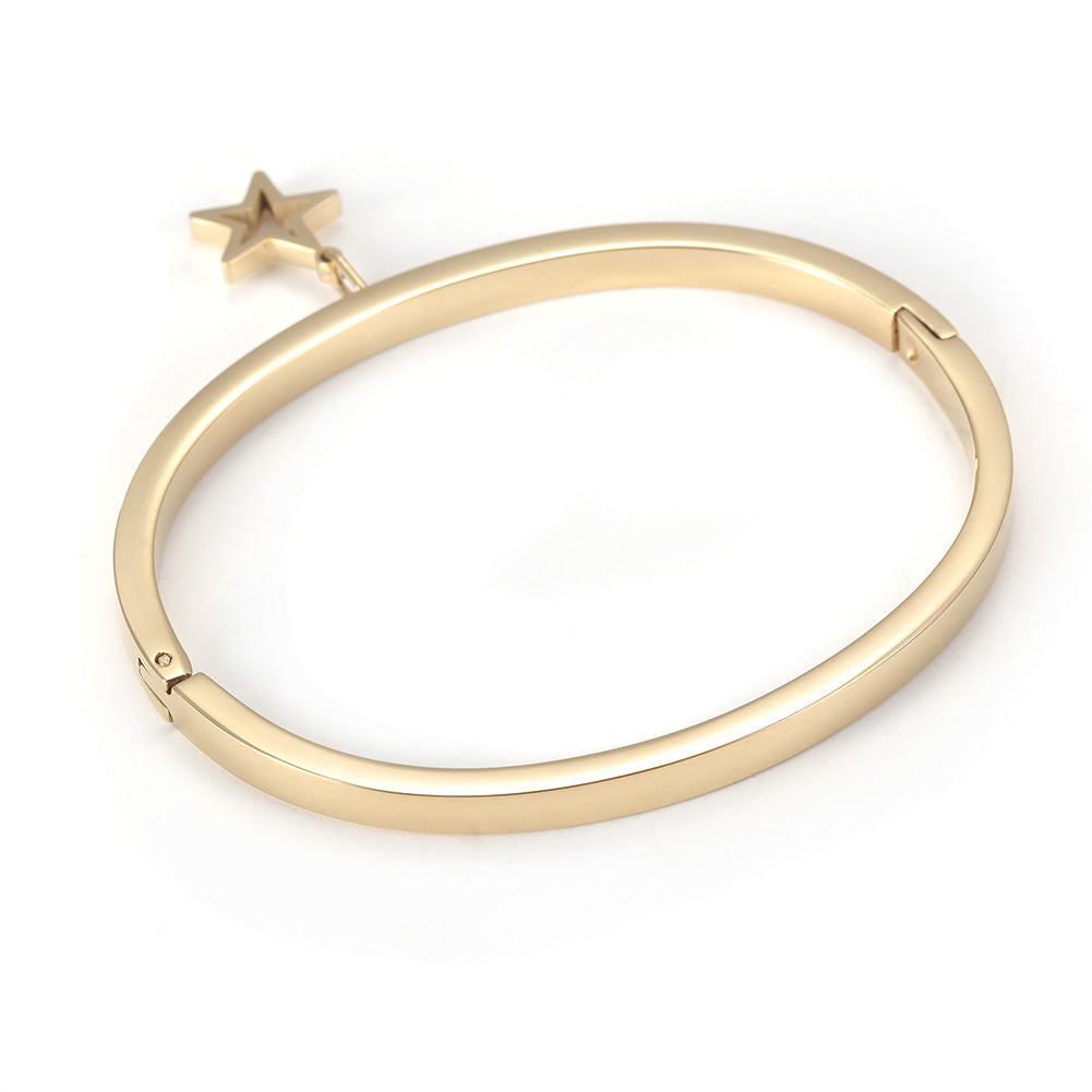 Five pointed star smooth bracelet-NSB1694ST