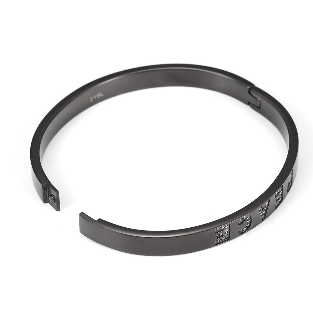 Zircon letter bracelet-NSB1696STSC