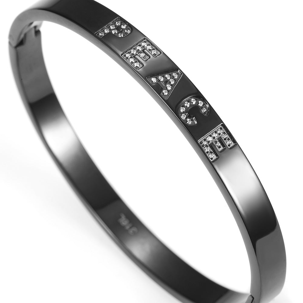 Zircon letter bracelet-NSB1696STSC