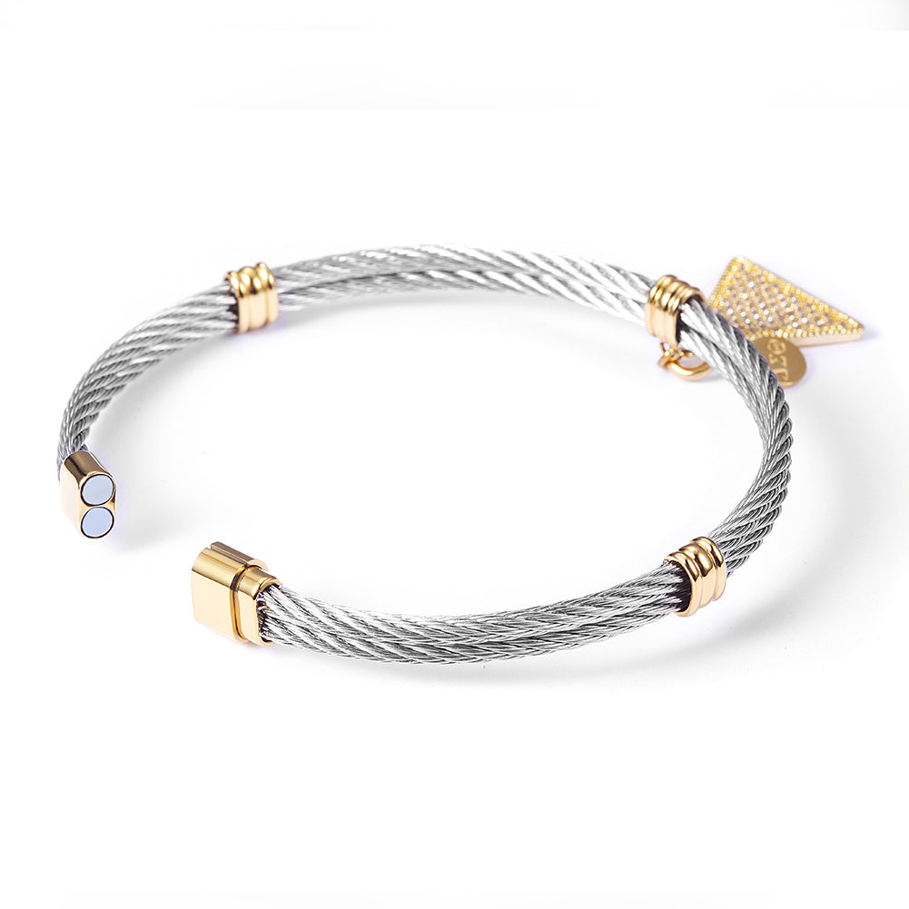 Cable triangle pendant bracelet-NSB1708STS