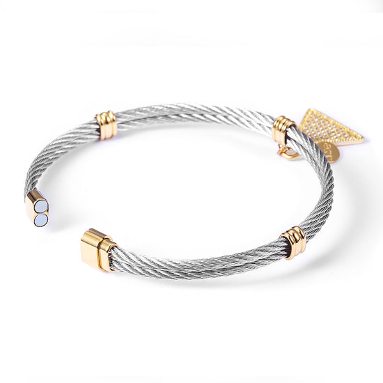 Cable triangle pendant bracelet-NSB1708STS