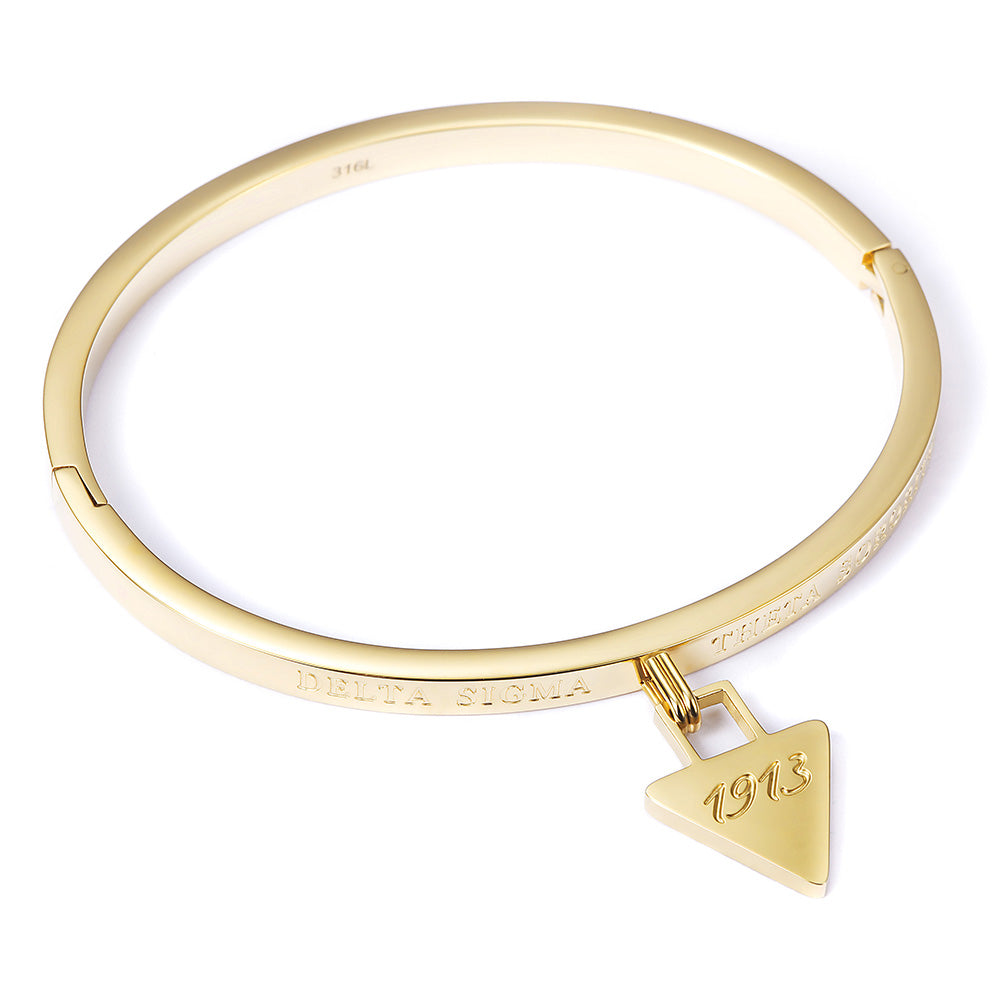 Triangle pendant carved bracelet-NSB1709ST